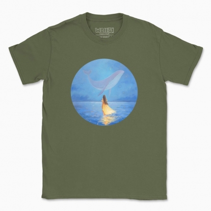 Men's t-shirt "The Girl in yellow dress and the Whale"