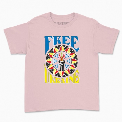 Children's t-shirt "Free Ukraine. (dark background)"