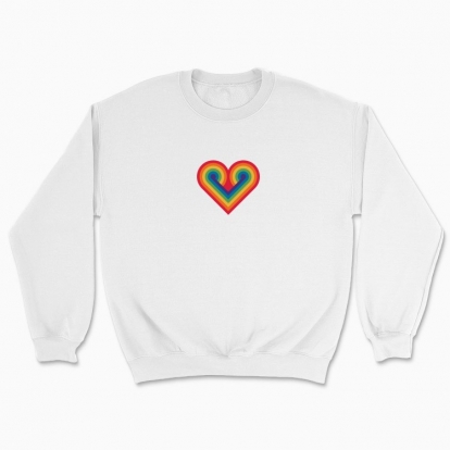 Unisex sweatshirt "Heart LGBT rainbow"