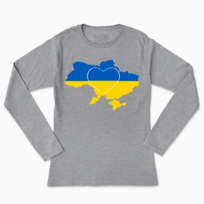 Women's long-sleeved t-shirt "I love Ukraine"