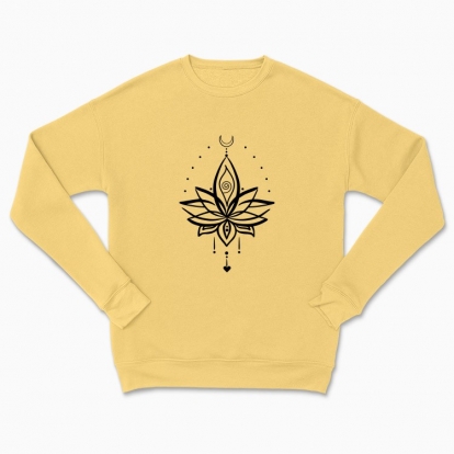 Сhildren's sweatshirt "Lotus,tatoo,line art,print"