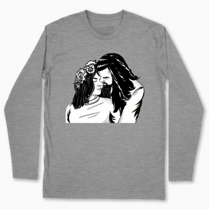 Men's long-sleeved t-shirt "couple in love, engaged"