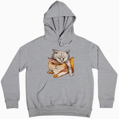Women hoodie "the couple of cats"