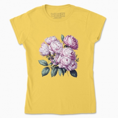 Women's t-shirt "Flowers / Bouquet of peonies / Pink peonies"