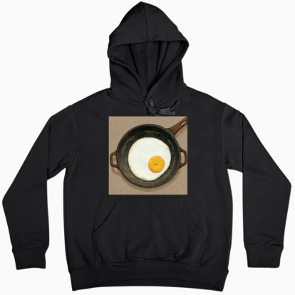 Women hoodie "An egg in a pan"