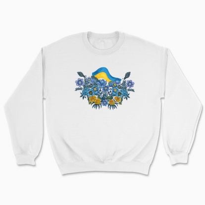 Світшот Unisex "квіти і прапор України"