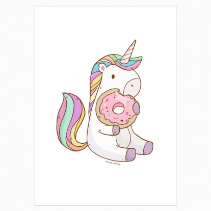 Poster "Unicorn with Donut"