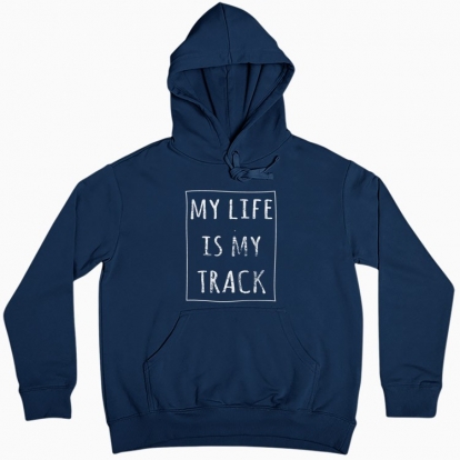 Women hoodie "my life is my track"