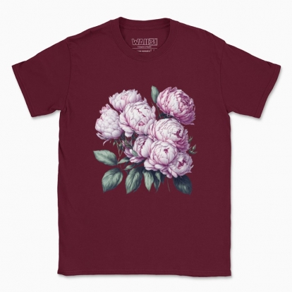 Men's t-shirt "Flowers / Bouquet of peonies / Pink peonies"
