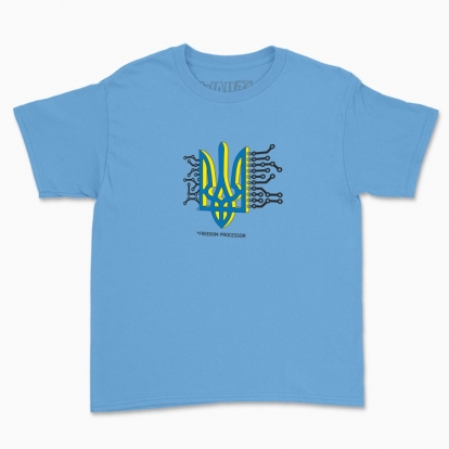 Дитяча футболка "Процесор свободи (жовтоблакить)"