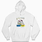Man's hoodie "Liberty and Mother (light background)"