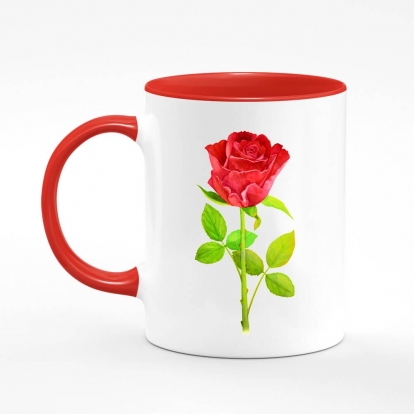 Printed mug "Botany: rose"