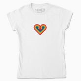 Women's t-shirt "Heart LGBT rainbow"