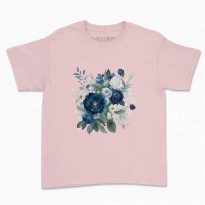 Дитяча футболка "Синій букет польових квітів"