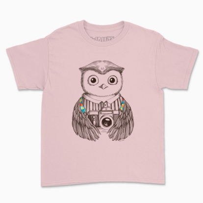 Children's t-shirt "The Owl Photographer"