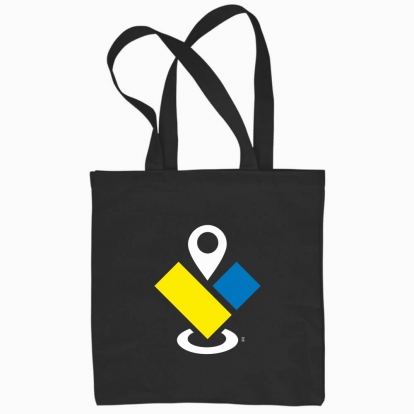 Еко сумка "Я з України (темна торба )"