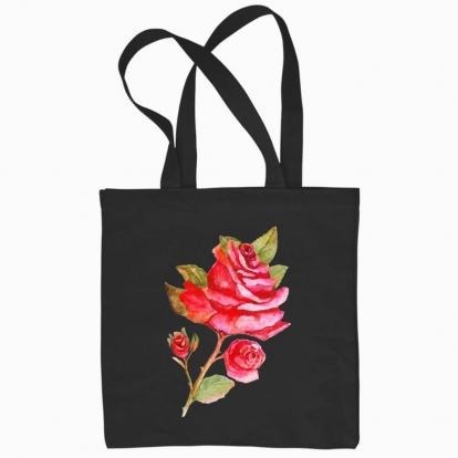 Еко сумка "Кущ: гілка троянди"