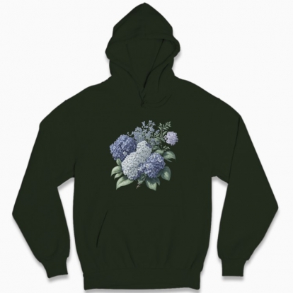 Man's hoodie "Flowers / Romantic lilac / Lilac bouquet"