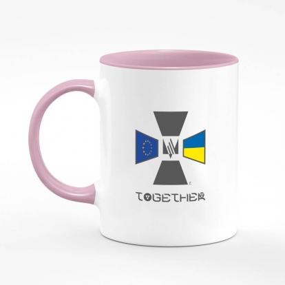 Чашка з принтом "Євросоюз та Україна разом! ( торба та чашка )"