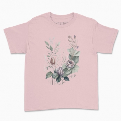 Children's t-shirt "A bouquet of watercolor flowers"