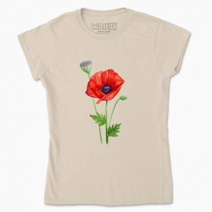 Women's t-shirt "My flower: poppy"