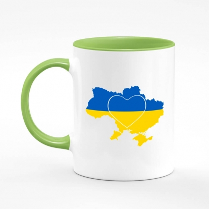 Чашка з принтом "Я люблю Україну"
