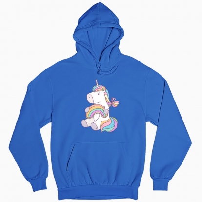 Man's hoodie "Unicorn with Gingerbread"
