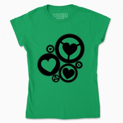 Women's t-shirt "Gears with hearts"
