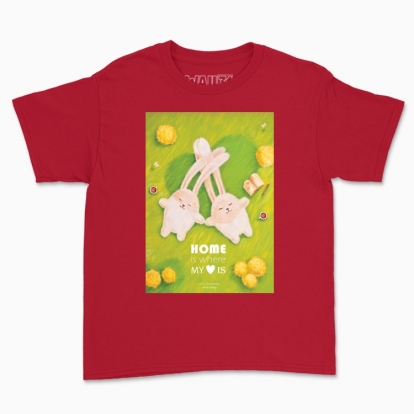 Дитяча футболка "Кролики. Дім там, де моє серце"
