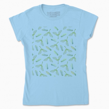 Women's t-shirt "Green maple seeds"