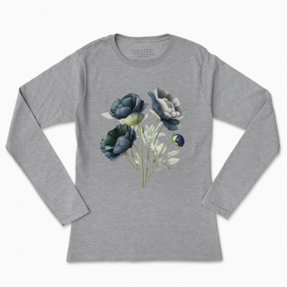 Women's long-sleeved t-shirt "Mystical bouquet of flowers"