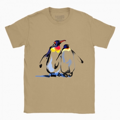 Men's t-shirt "Emperor penguins in love"