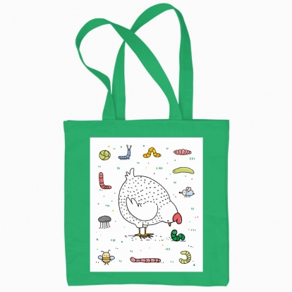 Eco bag "Chicken and insects"
