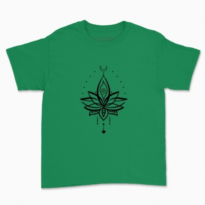 Children's t-shirt "Lotus,tatoo,line art,print"