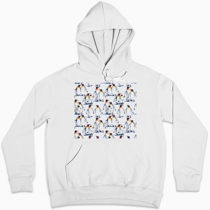 Women hoodie "Royal penguins. A symbol of family and love"