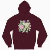 Man's hoodie "A bouquet of roses"