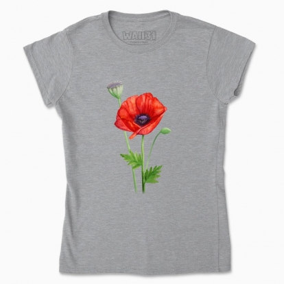 Women's t-shirt "My flower: poppy"