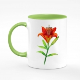 Printed mug "My flower: lily"