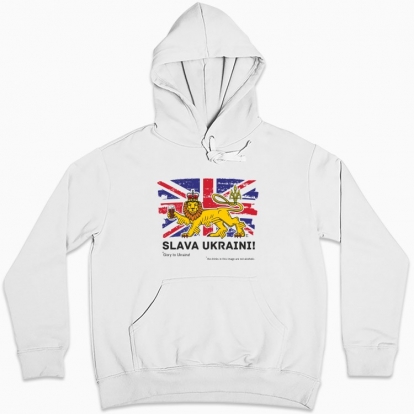 Women hoodie "British lion (white background)"