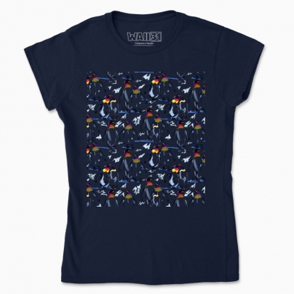 Women's t-shirt "Royal penguins. A symbol of family and love"