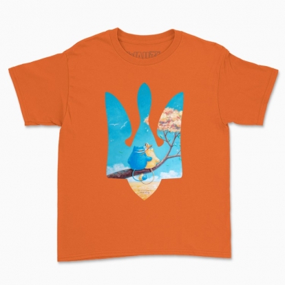 Дитяча футболка "Тризуб. Пухнастики серед українських степів"