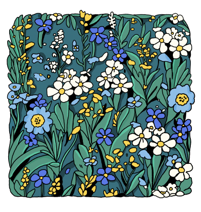 Світшот Unisex "Сині квіти"