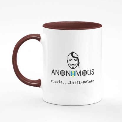 Чашка з принтом "Анонімус."