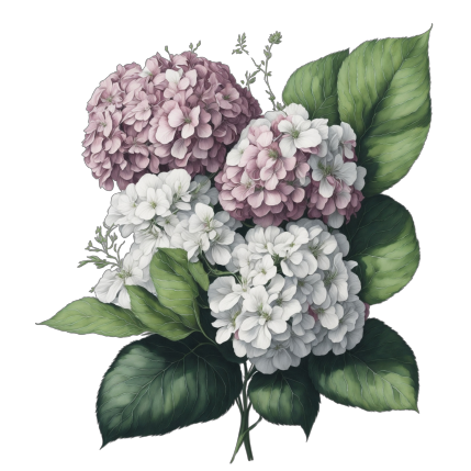 Flowers / Hydrangea bouquet / Pink hydrangeas