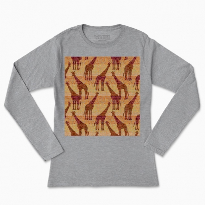Women's long-sleeved t-shirt "Giraffes."