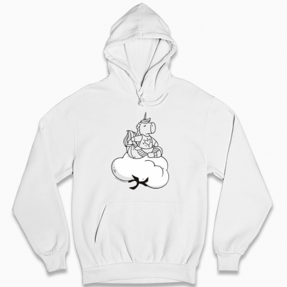 Man's hoodie "Cloud. Cotton. Unicorn"