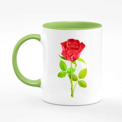 Чашка з принтом "Ботаніка: троянда"