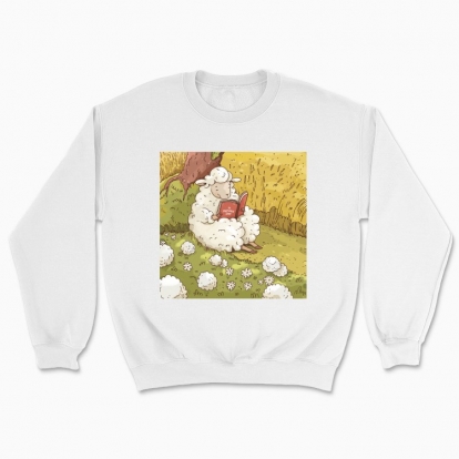 Unisex sweatshirt "A sheep that reads"