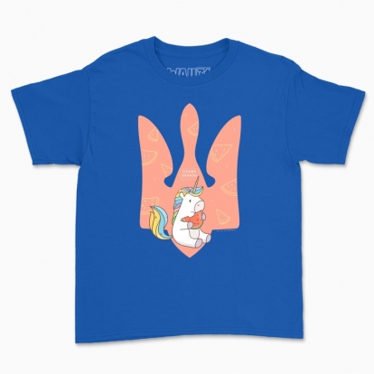 Дитяча футболка "Тризуб. Єдиноріг з кавуном. Слава Україні"