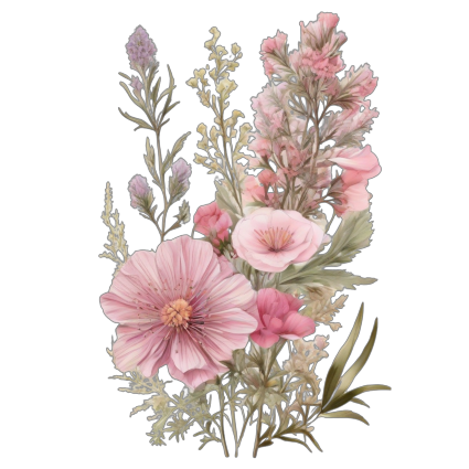 Mallows / Bouquet of mallows / Pink flowers